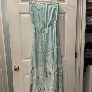 She + sky blue tie dye maxi dress